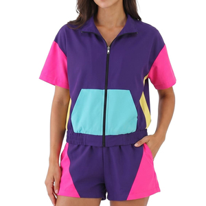 Ensemble deux pièces streetwear léger et écologique, coupe-vent et short, avec logo personnalisé, veste et short en nylon deux pièces - Product Image 3