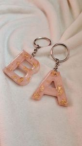 Custom Letter <b>Personalized</b> Handcrafted Glitter Epoxy Hologram Durable Lightweight Resin <b>Keychain</b> Gift for Couples Wholesale - Product Image 4