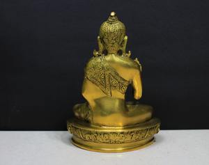 Buda de Latón con Diseño de Loto para Decoración y Fines Religiosos-Culturales con Estilo de Bendición - Product Image 5