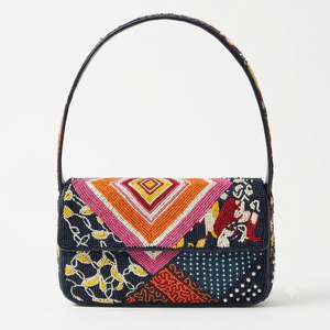 Handmade Abstract Botanical Beaded <b>Shoulder</b> <b>Bag</b> <b>Women</b> Tropical Leaf Flap Evening Clutch Underarm Purse Handbag - Product Image 5