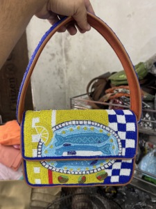 Sacs messagers légers et de grande capacité pour femmes, de style bohème moderne indien, brodés à la main, ornés de perles, pour les soirées - Product Image 6
