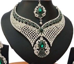 Vintage Antique Silver Plated <b>Crystal</b> Rhinestone Tassel Necklace Earrings <b>Set</b> Women Wedding Jewelry Alloy Fashion Jewelry <b>Sets</b> - Product Image 3