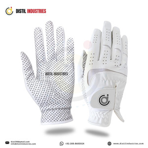 Gant de golf en cuir Cabretta blanc de qualité supérieure, unisexe, fermeture auto-agrippante, antidérapant, respirant, léger, extensible, ajustable - Product Image 4