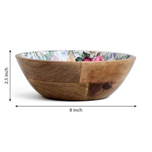 Los Más Vendidos en India: Tazones Modernos Desechables de Madera de Mango y Acacia para Servir Ensaladas, Vajilla para Fiestas, Precio de Fábrica al por Mayor - Product Image 1