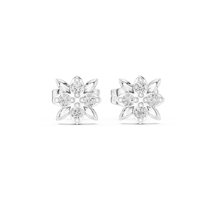 Luxury <b>Silver</b> Lab Grown Diamond IGI Certified <b>Stud</b> Earrings Womens Fine Jewelry for Party - Product Image 1