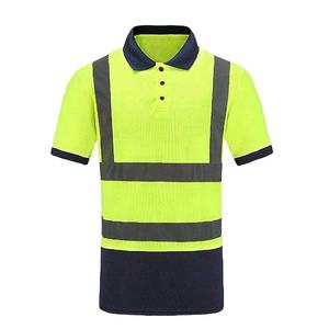 Polo de sécurité en polyester personnalisé avec logo, manches courtes, réfléchissant, haute qualité, pour hommes - Product Image 3