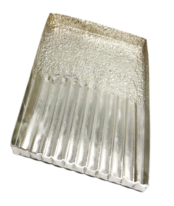 Plateau de service rectangulaire long en métal doré, plateau de présentation texturé martelé, plat décoratif de luxe pour mariage et décoration de table de fête - Product Image 6