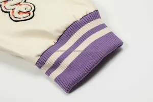 Chaqueta Universitaria Personalizada con Cuello Alto Bordado, Chaqueta de Béisbol de Lana, Ecológica, Tallas Grandes para Hombre, Fabricante OEM - Product Image 6