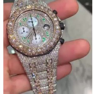 Reloj de Moissanita Personalizado de Alta Calidad con Incrustaciones de Diamantes VVS, Estilo Hip Hop, Regalo para Hombre - Product Image 5