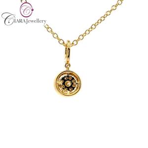 Meilleure vente 18K AU750 pendentif en or blanc et jaune massif avec grappe de halo en diamant naturel véritable pour cadeau - Product Image 5