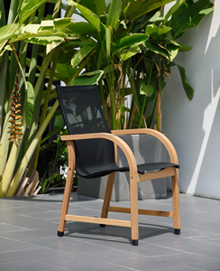 Contemporary Outdoor Garden Set 6 Seater Solid Teak Weather Resistant Non <b>Foldable</b> for Patio Use - Product Image 4