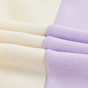 Sweat-shirt à capuche color block pour femme, manches longues, décontracté, tricoté, violet crème, pour l'automne - Product Image 5