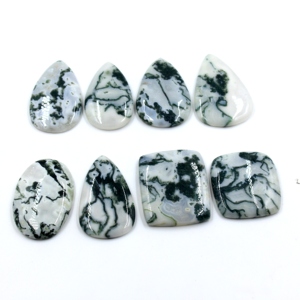 Natural Moss Agate Gemstone Cabochon Wholesale Bulk Loose Stone For Jewelry Making Home Decor Education - Product Image 2