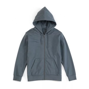 Sudadera con Capucha y Cremallera para Hombre, Premium, de Alta Calidad, con Logotipo Personalizado, Estilo Vintage, Lavado Ácido, Transpirable, Color Negro - Product Image 3