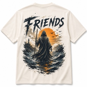 Camiseta de algodón para hombre, manga corta, corte regular, informal, cuello redondo, diseño estampado con ilustración de Reaper - Product Image 6