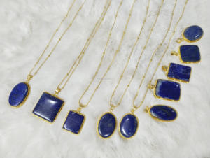 Nueva llegada Venta caliente Feng Shui Natural lapislázuli colgante azul cristales tallados ágata bola Vintage piedra preciosa amor dorado - Product Image 4