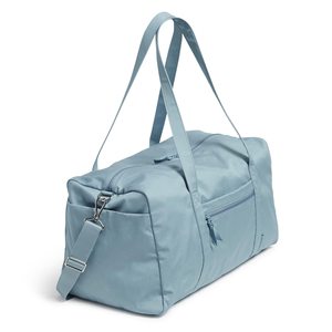 Light Blue Polyester <b>Duffel</b> <b>Bag</b> With Zipper Closure And Front Pocket For Exercise Fitness Use - Product Image 2