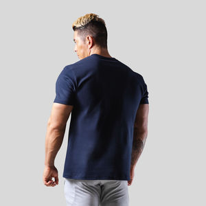 Camiseta Formal de Cuello Redondo para Hombre de Alta Calidad, Transpirable, 200 g/m², 100 % Algodón, Corte Regular, Manga Corta Deportiva - Product Image 2