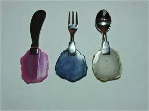 Ensemble de couteaux à fromage en acier inoxydable de couleur blanche de qualité supérieure, couteaux à fromage modernes en acier inoxydable et résine époxy - Product Image 5