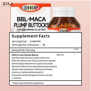 Capsules ZILI BBL Maca <span class=keywords><strong>pour</strong></span> l'amélioration des fesses chez la femme - Riches en protéines, <span class=keywords><strong>pour</strong></span> des fesses plus volumineuses, plus rondes, rehaussées, des courbes des hanches et des cuisses plus prononcées, modelage et raffermissement du <span class=keywords><strong>corps</strong></span> - Product Image 4