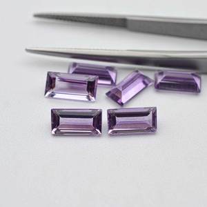 Piedra preciosa suelta de amatista brasileña natural de 7 mm y 14 mm, tallada en baguette facetada, para anillos, colgantes, pulseras, joyería, accesorios de bricolaje. - Product Image 3