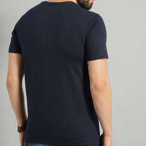 เสื้อยืดคอโอ แขนสั้น ทรงหลวม ผ้าฝ้าย 100% พิมพ์ลายตัวอักษร สำหรับผู้ชาย ขายส่ง ป้องกันการเป็นขุย - Product Image 4