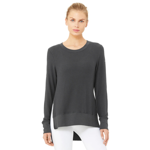 Sudadera Deportiva Casual de Manga Larga para Mujer, Cuello Redondo, Dobladillo Asimétrico, Top de Entrenamiento, Fitness, Yoga y Running - Product Image 6