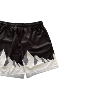 Pantalones Cortos de Baloncesto de Malla Negros y Blancos de Calidad Premium Personalizados, Nuevo Estilo Vintage de Moda, Atuendo de Verano Unisex para un Uso Cómodo - Product Image 4