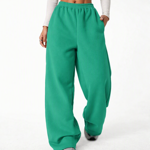 Pantalon de survêtement large personnalisé délavé à l'acide pour femme, 100 % coton épais, idéal pour l'hiver, vente en gros - Product Image 3