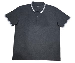 Manches courtes motif solide pour hommes pour polo anti-boulochage tissu tricoté vêtement teint - Product Image 2