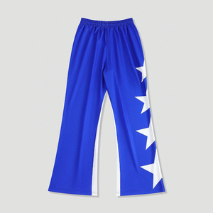 Wholesale Designer Custom Dept Men's High Quality Embroidered Mid Elastic Waistband <b>Flared</b> Jogger Pant <b>Corduroy</b> Straight - Product Image 2