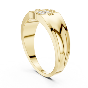 Anillo de oro macizo de 14k para mujer con diamante de corte redondo minimalista de diseño único de Aries Jewel, ideal para regalo, compromiso, aniversario o boda. - Product Image 4