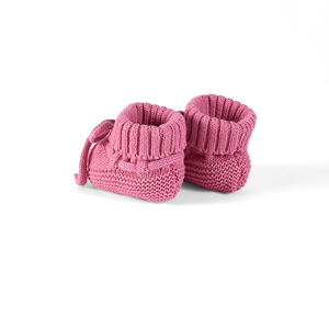 Chaussons pour bébé 100% coton tricoté, décontractés, hiver, écologiques, couleur unie, épaisseur standard, rose bonbon, chaussettes pour nouveau-nés, 0,5-3 ans - Product Image 4