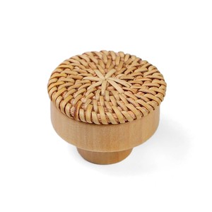 Perillas de ratán para gabinetes, decoración del hogar, tiradores de puerta tejidos a mano de buena calidad, herrajes para muebles - Product Image 5