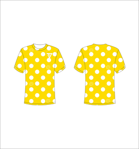 Camiseta de Hombre Amarilla con Estampado de Puntos, Cuello Redondo, Manga Corta, Casual, Transpirable, Corte Regular - Product Image 1