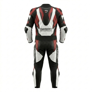 Combinaison de course moto en cuir personnalisée, équipement de moto, fournisseur OEM, vente en gros, vêtements de protection pour motards, cuir de vachette, piste - Product Image 2