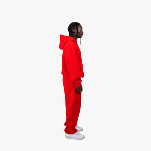 High Quality Custom Logo Flared Oversized Tech Fleece 100% Cotton Sweatsuits Zip Up Hoodie Tracksuit Set For <b>Men</b> - Product Image 4