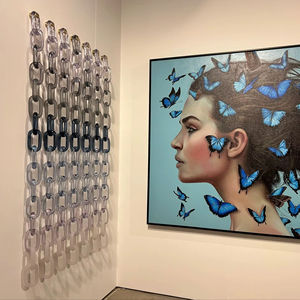 Decoración de Pared de Resina Hecha a Mano, Diseño de Cadena, Multicolor, Decorativa, para Interiores de Hogar Moderno - Product Image 1