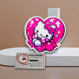 แผ่นอะคริลิคคุณภาพสูงลายดอกไม้รูปหัวใจ Hello Kitty สำหรับวันวาเลนไทน์ ประดับเพชร  แบบรีไซเคิล รับผลิตแบรนด์ส่วนตัว - Product Image 2