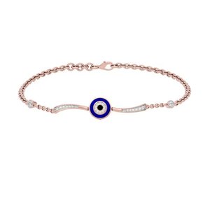 IGI Certified Lab Grown Round Diamond Charm Bracelet in 14K Yellow / White / Rose Gold - Product Image 1