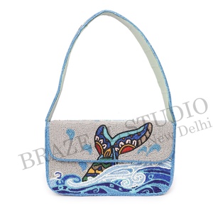 New Arrival BRAZEAL STUDIO Velvet Fashion Designer Women Single Beaded Geometric Pattern Shoulder Clutch Purse Cover Daily Life - Product Image 5