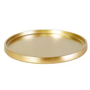 Plateau à chocolat créatif en métal, plateau de service en acier inoxydable pour desserts, plateau de présentation de bonbons, décoration de table - Product Image 1