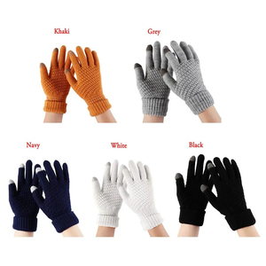 Guantes de Invierno Gruesos y Cálidos con Pantalla Táctil, Logotipo Personalizado, Antideslizantes, de Tejido de Punto para Hombre - Product Image 5