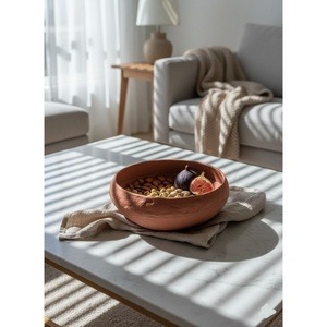 Moderna y Minimalista Tazón Decorativa Ovalada Blanca Mate con Pedestal, Centro de Mesa Escultural para Mesa de Café y Decoración del Hogar en Oferta - Product Image 3
