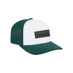 Gorra de Golf Transpirable de Dos Tonos con Logotipo de Parche de Goma Personalizado, de Secado Rápido, Impermeable, de 6 Paneles, con Cierre a Presión - Product Image 2
