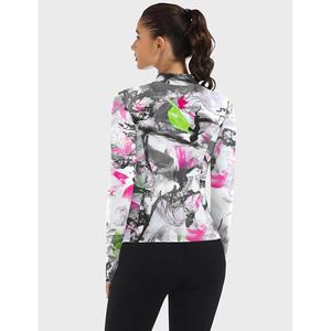 Chaqueta reflectante de yoga para mujer, de seguridad nocturna, ajustada, ligera, con cremallera, para correr, entrenamiento, ropa exterior de alta visibilidad - Product Image 4