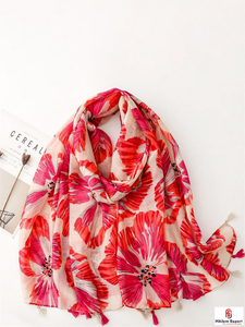High Quality Luxury Printed Long <b>Scarf</b> Soft Fabric Head <b>Scarf</b> White Label Low MOQ OEM ODM Textile Factory Supplier - Product Image 5