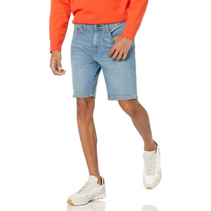 Shorts en jean décontractés pour hommes, coupe décontractée, fermeture éclair, taille mi-haute, 100% coton, légers, respirants, séchage rapide, confortables, style streetwear - Product Image 2