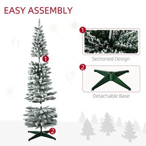 Árbol de Navidad Artificial de 9 Pies con Nieve Artificial, Ramas de Pino Realistas con Piñas y Bayas Rojas, Apertura Automática, Verde - Product Image 4