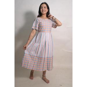 Vestido largo de algodón estampado a mano para mujer, estilo bohemio, vestido de verano suave, informal, para fiesta, ropa étnica india hecha a mano. - Product Image 1